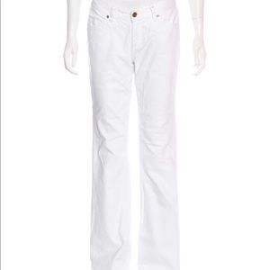 White Tory Burch Flare Mid-rise jeans